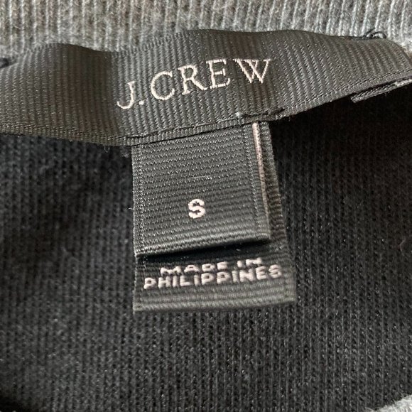 J.CREW Varsity Colorblock Sweatshirt, Black/Grey, S - Picture 9 of 9